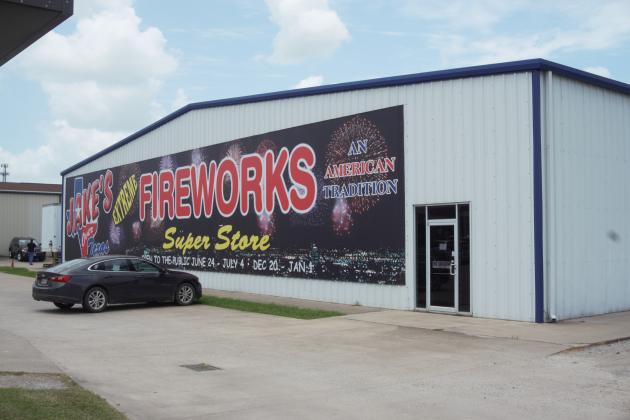 Law enforcement officers raided Jake's Fireworks in July