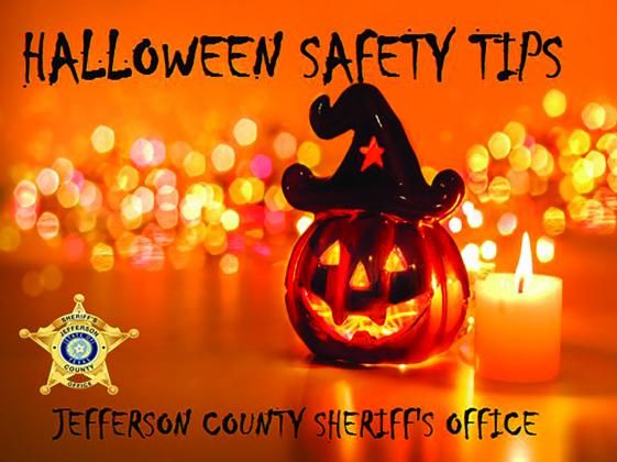 A flyer giving information about halloween safety in Jefferson County.