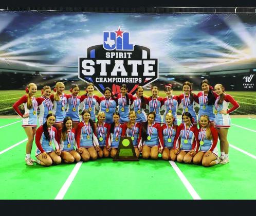 Lumberton varsity cheerleaders win the Class 4A UIL state spirit competition on Jan. 15. 