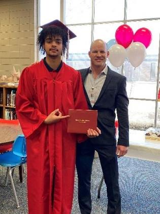 Anton Mitchell is one five students who graduated from the Lumberton High School Grad Academy.