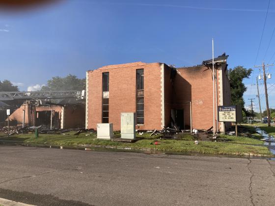 Central City Baptist Church after fire