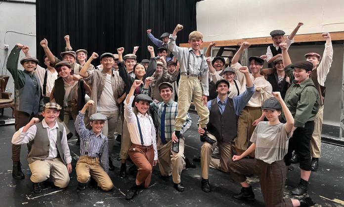 Cast of Newsies at the Port Arthur Little Theater