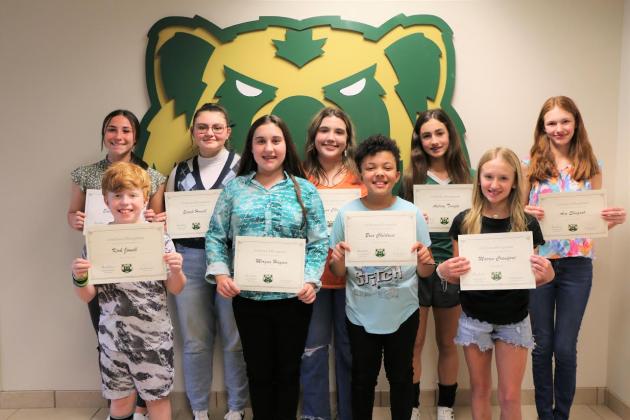 LC-M students recognized for having a perfect score on one or more of their STAAR tests from the 2021-2022 school year 