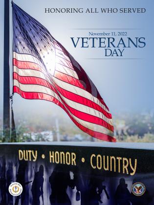 A Veterans Day poster 'honoring all who served'