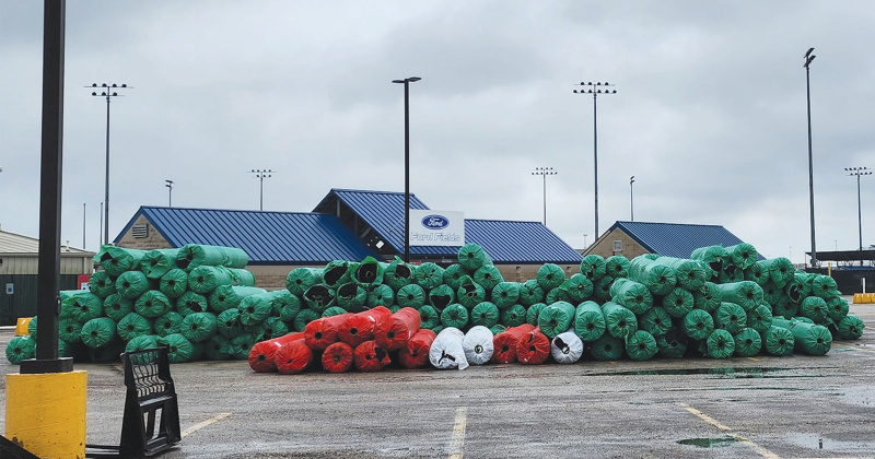KMI Sports begins installation of new turf at the Jefferson County Entertainment Complex on Nov. 14. 