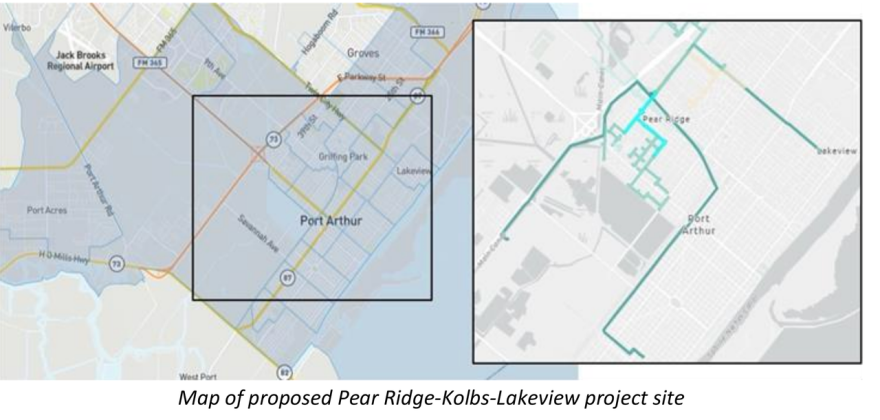 Map of proposed Pear Ridge-Kolbs-Lakeview project site