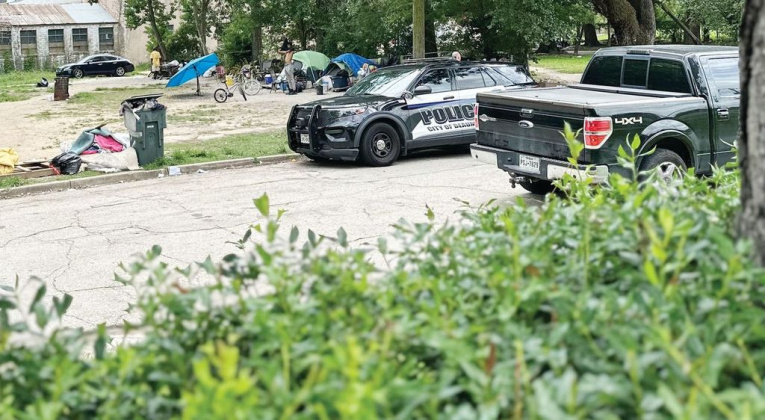 Homeless camp in Beaumont 