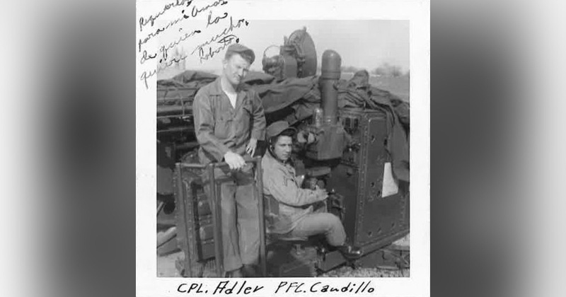 Manning anti-aircraft guns around the clock, Caudillo serves 37 months at Castle Air Force Base.