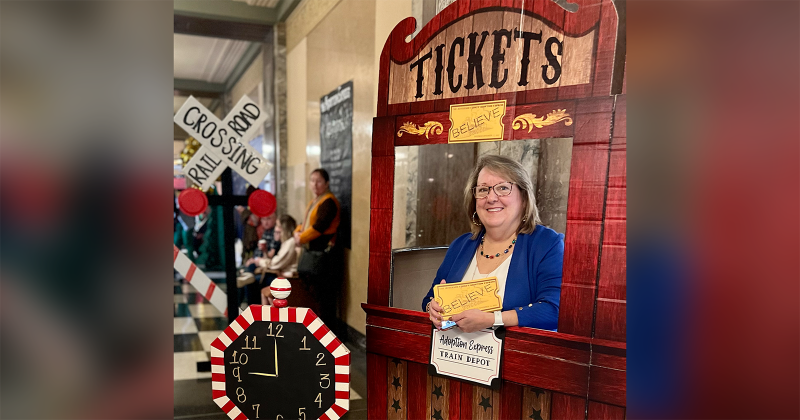 The Adoption Express Train Depot issues eight golden tickets aboard the Jefferson County Adoption Express on Nov. 17, during the 23rd Jefferson County Adoption Day celebration.