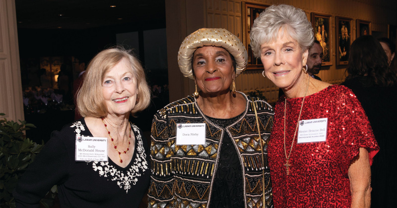 Sally House, Dora Nisby and Hester Bell (Lamar University Distinguished Alumni Awards, January 2023)