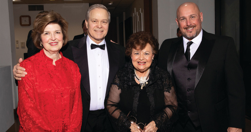 Molly and Frank Messina, Dianne Duperier, Pete Rossomondo (Lamar University’s Le Grand Bal, March 2023)